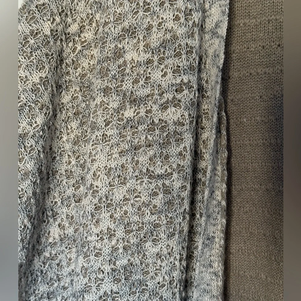 World Market One Size Kimono Cardigan Poncho Duster L XL 1X 2X 3X Pockets Taupe - Picture 6 of 12